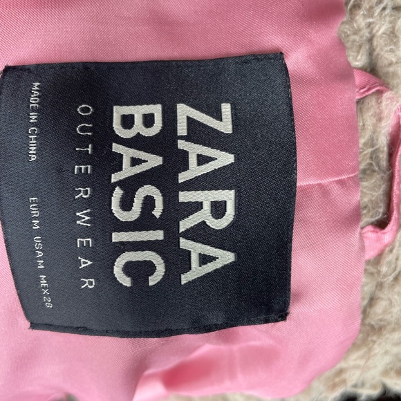 Zara Light Brown Fuzzy Coat, size M - Picture 5 of 5